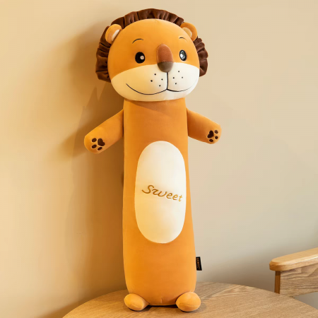 Cute Lion Long Body Pillow - Soft Plush Toy